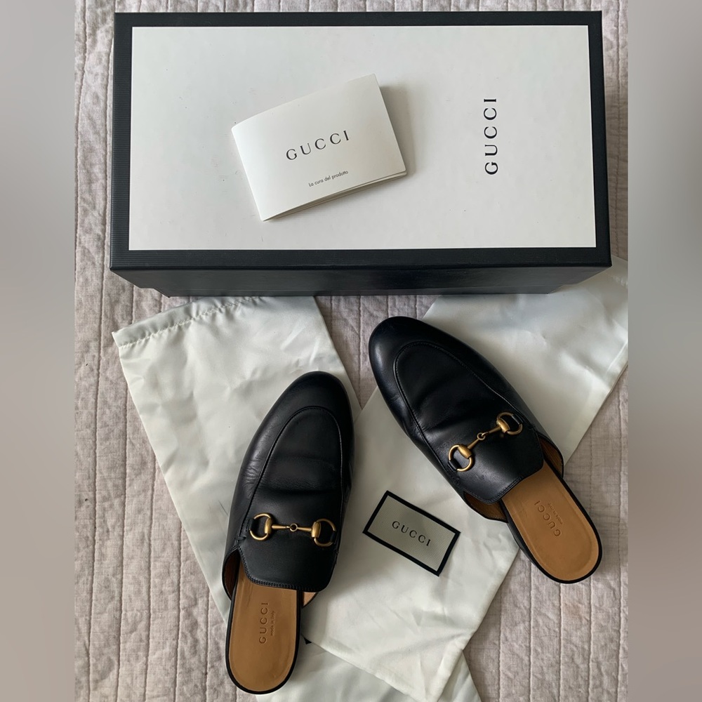 Gucci Princetown Leather Slippers